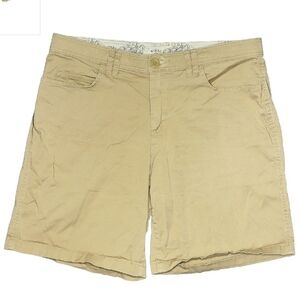 Riders By Lee Khaki Chino Shorts Women's Size 12 Nuetral Modest Everyday Classic